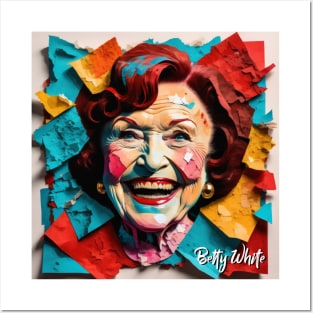 Betty White // Paper Art Posters and Art